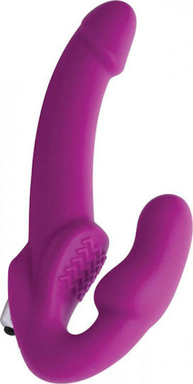 Strap U Evoke Vibrating Strapless Strap-on Dildo with Dildo 24cm Fuchsia