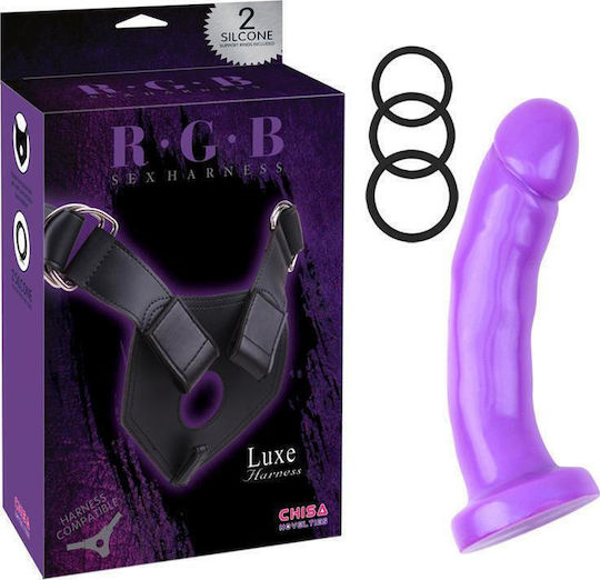 Chisa Novelties Harness and Probe Harness με Dildo σε Μωβ Χρώμα