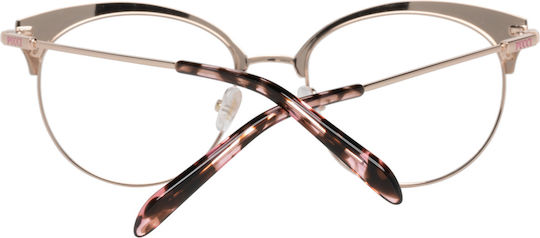 Emilio Pucci Weiblich Metallisch Brillenrahmen Schmetterling Gold EP5086 028