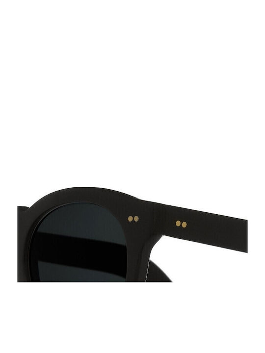 Unisex Sunglasses with Black Plastic Frame and Black Lens