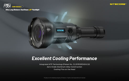 NiteCore Επαναφορτιζόμενος Φακός LED IP68 με Μέγιστη Φωτεινότητα 3000lm P35i