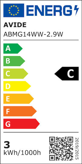 Avide ABMG14WW-2.9W Λάμπα LED 2.9W 82mm για Ντουί E14 και Σχήμα G45 Θερμό Λευκό 470lm