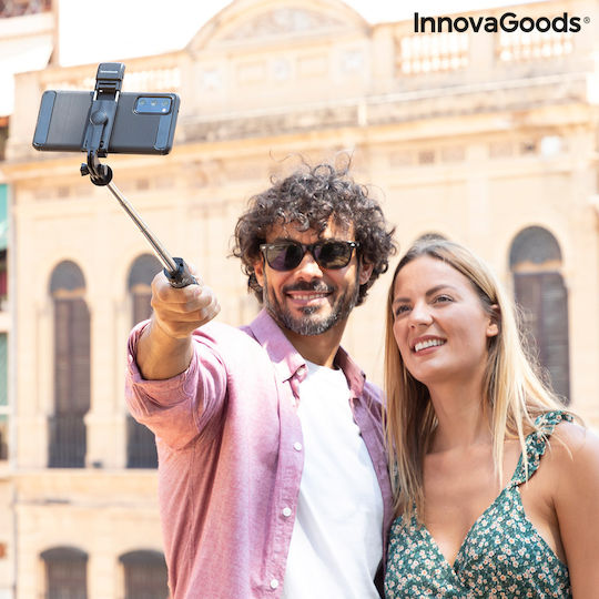 InnovaGoods Tridiex Selfie Stick Cell Phone Tripod Bluetooth with Lighting Black