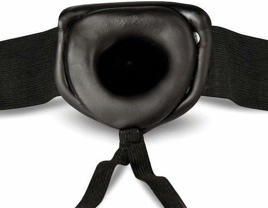 Blush Dr. Skin 7 Inch Hollow Strap On Harness with Dildo 17cm in Black Color