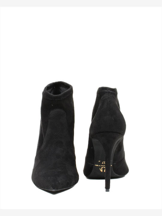 Wildleder Stiefeletten Damen Schwarz