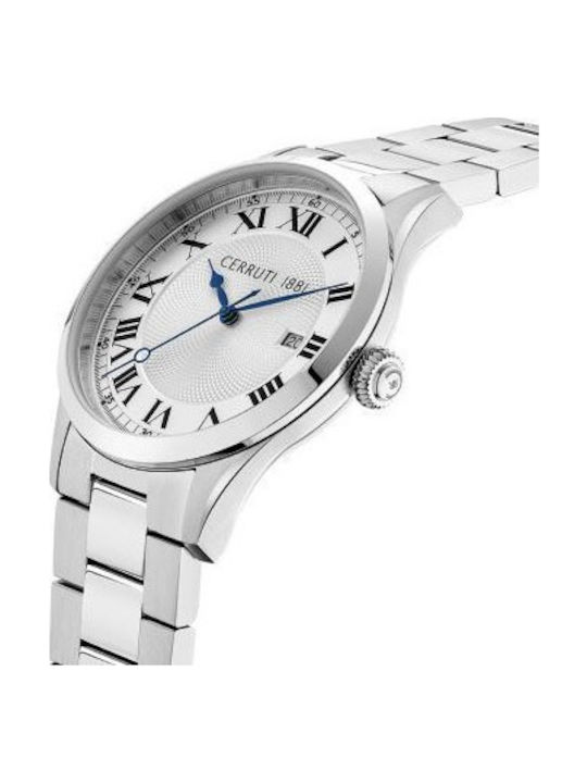 Torcegno Herrenuhr 40mm Batterie Silber