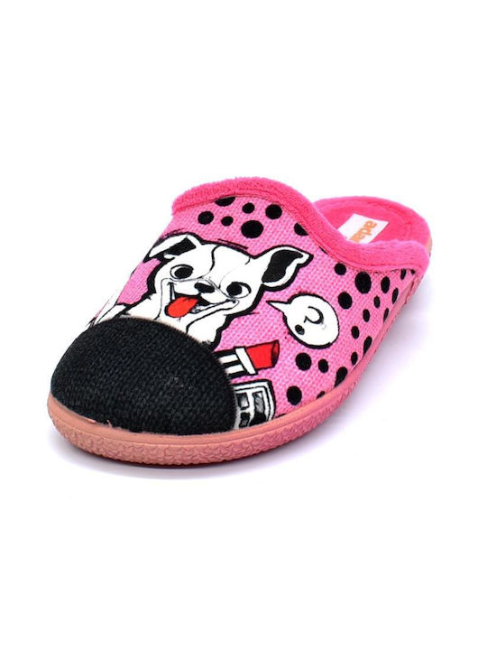 Adam's Shoes Kids Slipper Pink Dog Question Mark 1-