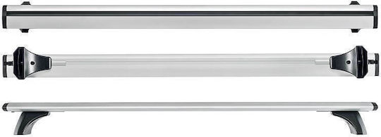 Cruz Μπάρες Οροφής Αλουμινίου Airo X 128εκ. Universal (Σετ με πόδια) Ασημί