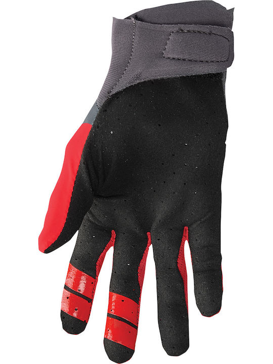 Thor Agile Rival Summertime Μotocross Gloves Red / Charcoal