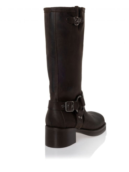Leather Women's Boots Brown