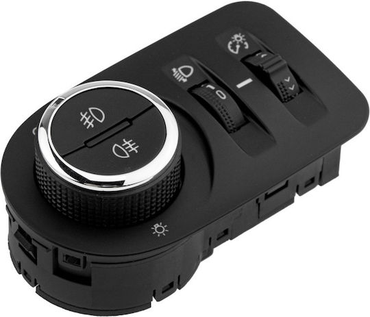 NTY Car Light Switch for Opel Corsa D 9pin Black