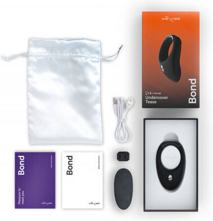 We-Vibe Bond Vibrating Cock Ring With App & Remote Control Δονούμενο Δαχτυλίδι Πέους Black