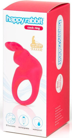 Happy Rabbit Cock Ring Δονούμενο Δαχτυλίδι Πέους Σιλικόνης Pink