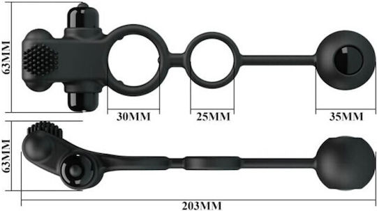Pretty Love Vibrating Penis Sleeve IV Black