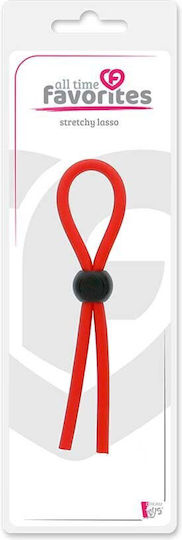 Dream Toys Stretchy Thick Lasso Cock Ring Red