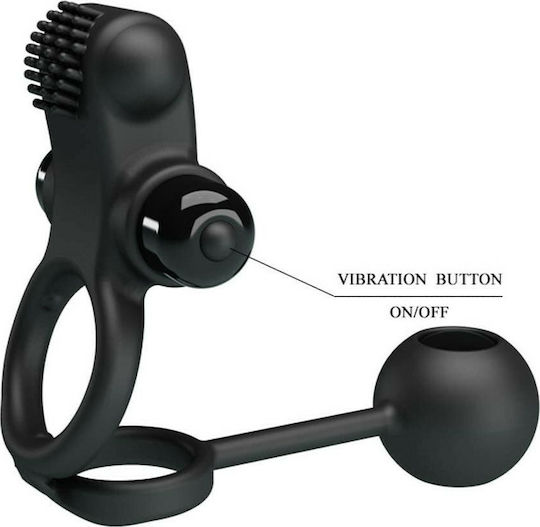 Pretty Love Vibrating Penis Sleeve IV Black