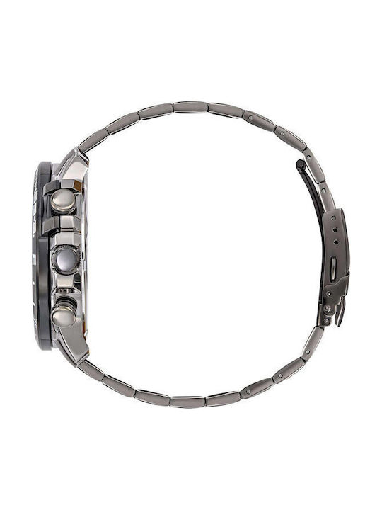 Patrouille De France Athos 3 Herrenuhr 47mm Chronograph Batterie mit Silber Metallarmband