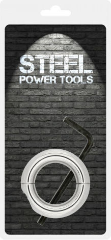 Steel Power Tools Steel Ball Stretcher Cock Ring Schwanz Metallisch Silber