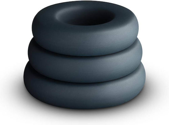 Boners Large Cock Ring Set 3τμχ Grey