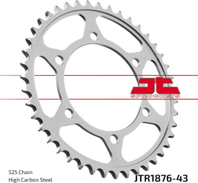 JT Sprockets Γρανάζι Πίσω 43 Δοντιών για Yamaha MT-07 / XSR 700