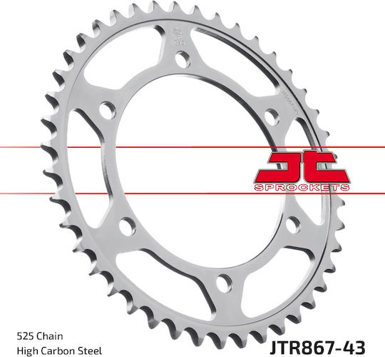 JT Sprockets Γρανάζι Πίσω 43 Δοντιών για Yamaha TDM 850