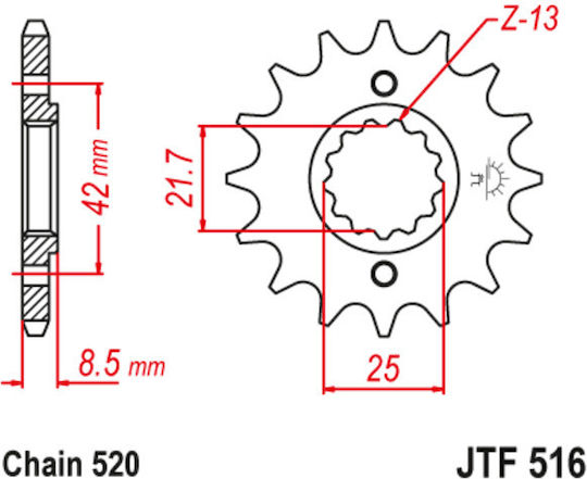 JT Sprockets Front Sprocket for Suzuki GS 500E 1999-2007 16 Teeth for Kawasaki GPX
