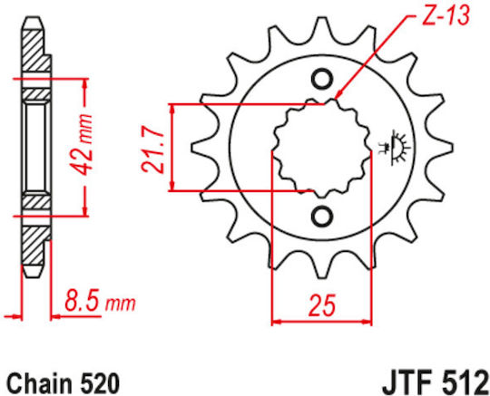 JT Sprockets Front Sprocket 15 Teeth for Kawasaki KLE 500 91-03