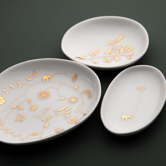 Raeder Gold Porcelain Dinnerware Set 3pcs