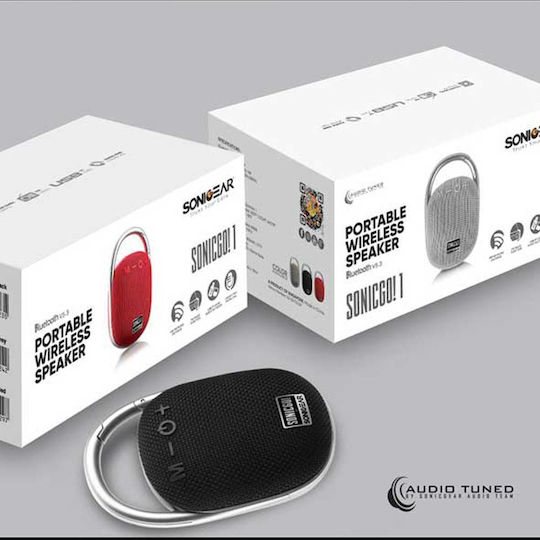 Sonic Gear Go 1 Ηχείο Bluetooth 5W με Ραδιόφωνο και Διάρκεια Μπαταρίας έως 4 ώρες Μαύρο
