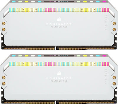 Corsair Dominator Platinum RGB 64GB DDR5 RAM mit 2 Modulen (2x32GB) und Geschwindigkeit 5600 für Schreibtisch