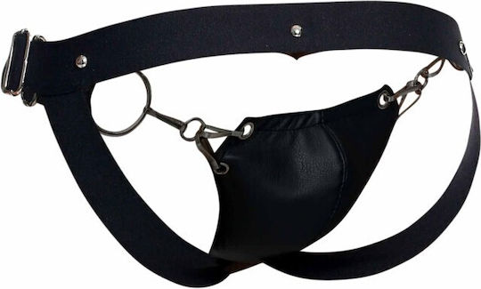 MOB Erotic Wear Dngeon Snap Jockstrap Black