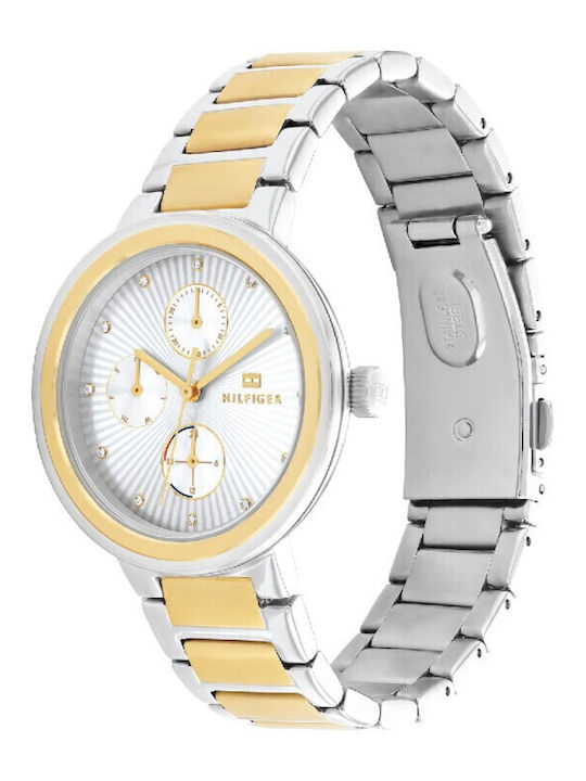 Tommy Hilfiger Joy Γυναικείο Ρολόι 36mm Χρονογράφος Μπαταρίας με Χρυσό Μεταλλικό Μπρασελέ
