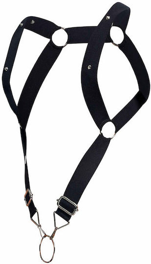 MOB Erotic Wear Dngeon Straigh Back Harness Black