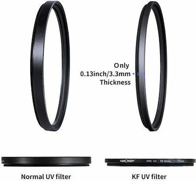 K&F Concept Slim Φίλτρo UV Διαμέτρου 77mm με Επίστρωση MC για Φωτογραφικούς Φακούς