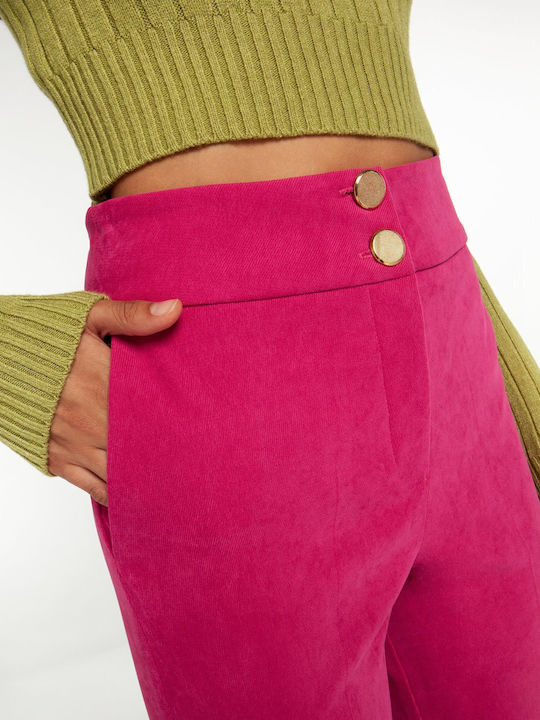 Dama Capri Pantaloni Chino Fuchsia