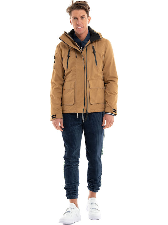 D3 Ultimate Microfibre Χειμωνιάτικο Μπουφάν Αντιανεμικό Dark Beige