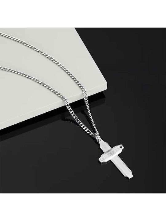 Sector Herren Kreuz aus Stahl mit Kette