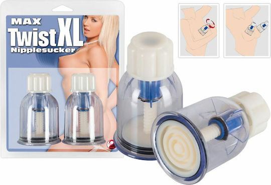 You2Toys Max Twist Nipple Sucker XL Sauger Brustwarzen Transparent 2Stück