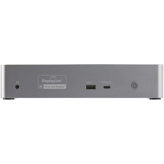 StarTech USB-C Docking Station με HDMI/DisplayPort 4K PD Ethernet και συνδεση 4 Οθονών Ασημί (DK31C4DPPDUE)