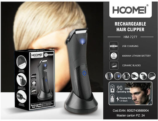 Hoomei Aparat De Tuns Reîncărcabil Negru HM-7277