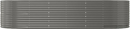 vidaXL Planter Box Metallic Gray 291x140x68cm.