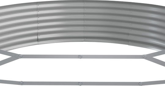 vidaXL Planter Box Metallic Silver 600x140x36cm.