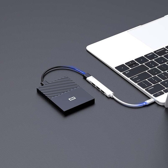 Havit HB41 Hub 4 Anschlüsse USB 3.0 mit USB-C Anschluss Silber