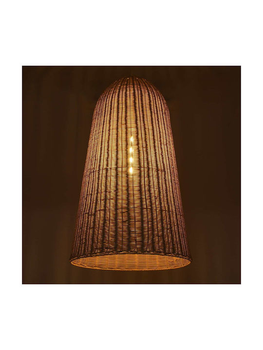 GloboStar Farol Κρεμαστό Φωτιστικό Μπεζ LED Boho Πλέγμα 60εκ.