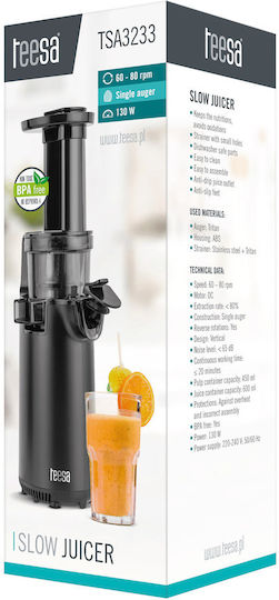 Teesa Сокоизстисквач Slow Juicing 130W Черен