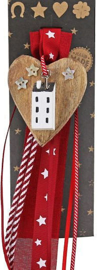 Synchronia Hanging Lucky Charm Home Red made of Wood 1pcs