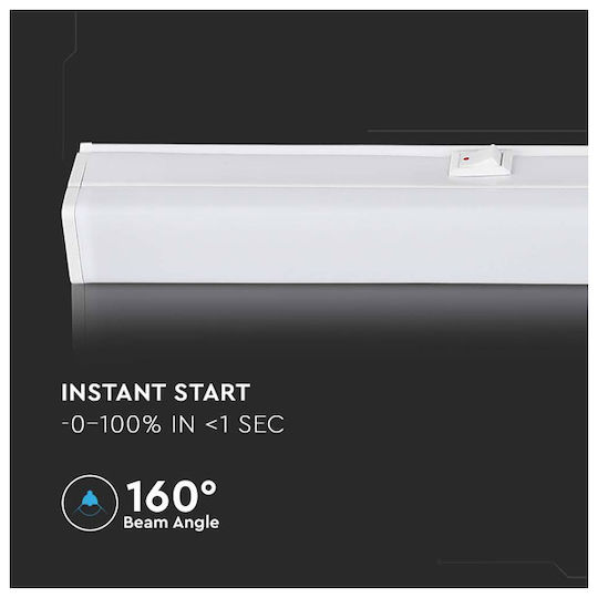 V-TAC Under-Cabinet LED Light 4W Warm White with Switch L29xD2.7xH3cm