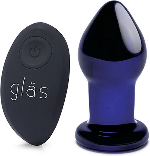 Glas Anal Plug mit kabelloser Funktion und Vibration Blau | Skroutz Germany