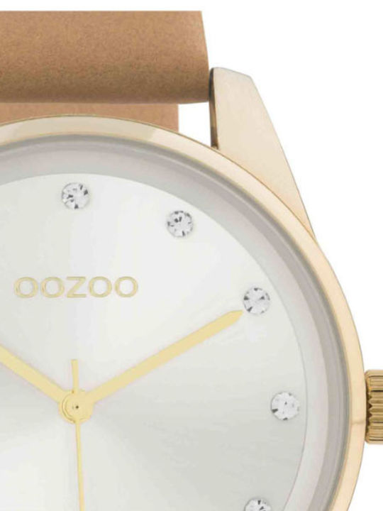 Oozoo Timepieces Women's Watch with Beige Leather Strap