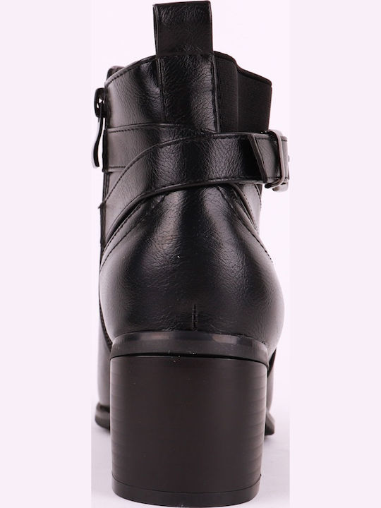 Cecile Women's Chelsea Boots with Medium Heel Black
